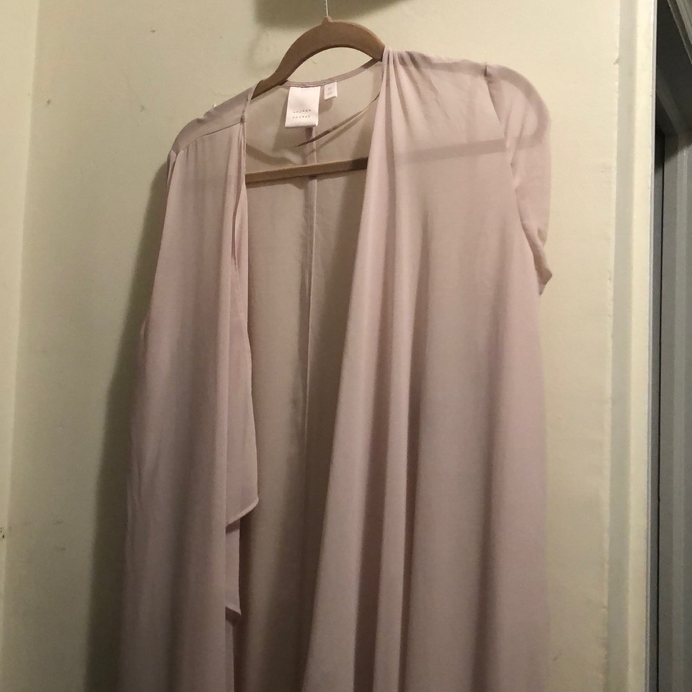 Sheer pink cardigan